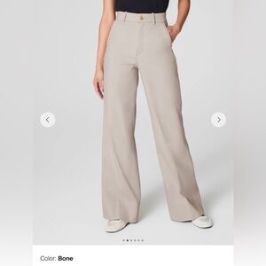 SPANX Wide-Leg Cream Pants, Size XS